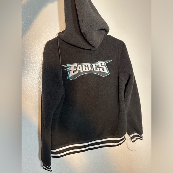 Philadelphia Eagles Adult M Fleece Black NFL Lined Zip Pocket Graphic super warm - Picture 5 of 9